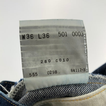 【中古品】【メンズ】 LEVIS リーバイス 501 DENIM PANTS デニムパンツ カラーINDIGO SIZE:36×36/裏555 復刻 ビッグE 赤耳 156-260901-ky-04-fuzh 万代Net店