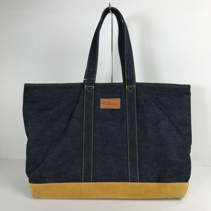 【中古品】【メンズ】 CUSHMAN クッシュマン REVERSIBLE TOTE BAG デニム チェックリバーシブル トートバッグ カバン バッグ 188-260903-mh-04-fuzh カラー：インディゴブルー 万代Net店