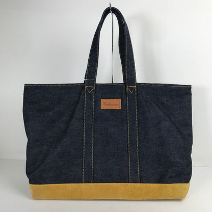 【中古品】【メンズ】 CUSHMAN クッシュマン REVERSIBLE TOTE BAG デニム チェックリバーシブル トートバッグ カバン バッグ 188-260903-mh-04-fuzh カラー：インディゴブルー 万代Net店
