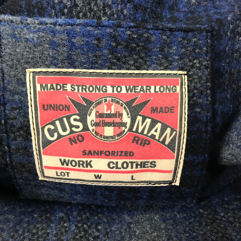 【中古品】【メンズ】 CUSHMAN クッシュマン REVERSIBLE TOTE BAG デニム チェックリバーシブル トートバッグ カバン バッグ 188-260903-mh-04-fuzh カラー：インディゴブルー 万代Net店