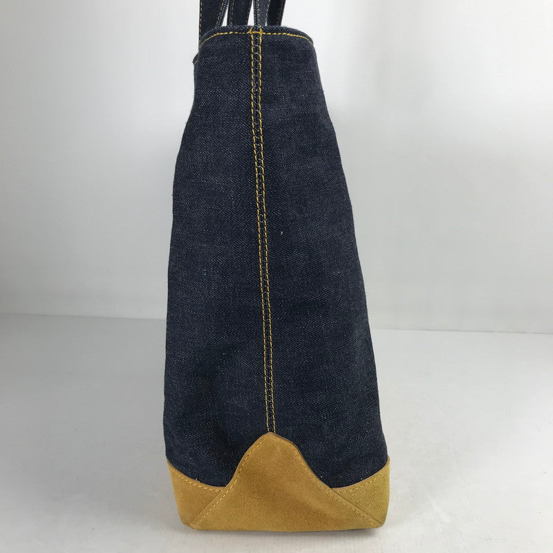 【中古品】【メンズ】 CUSHMAN クッシュマン REVERSIBLE TOTE BAG デニム チェックリバーシブル トートバッグ カバン バッグ 188-260903-mh-04-fuzh カラー：インディゴブルー 万代Net店