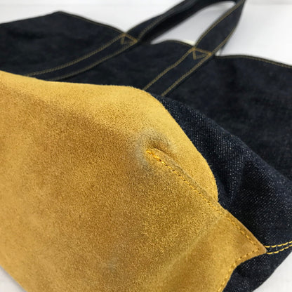 【中古品】【メンズ】 CUSHMAN クッシュマン REVERSIBLE TOTE BAG デニム チェックリバーシブル トートバッグ カバン バッグ 188-260903-mh-04-fuzh カラー：インディゴブルー 万代Net店
