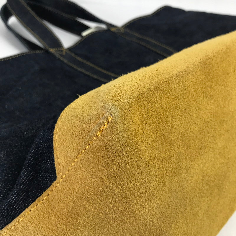 【中古品】【メンズ】 CUSHMAN クッシュマン REVERSIBLE TOTE BAG デニム チェックリバーシブル トートバッグ カバン バッグ 188-260903-mh-04-fuzh カラー：インディゴブルー 万代Net店