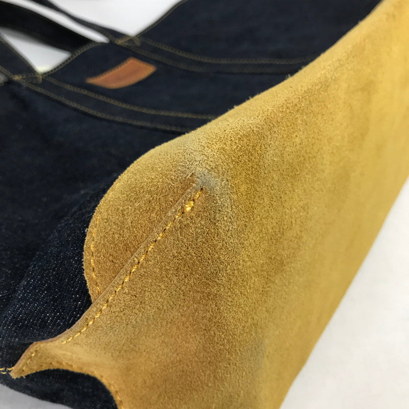 【中古品】【メンズ】 CUSHMAN クッシュマン REVERSIBLE TOTE BAG デニム チェックリバーシブル トートバッグ カバン バッグ 188-260903-mh-04-fuzh カラー：インディゴブルー 万代Net店