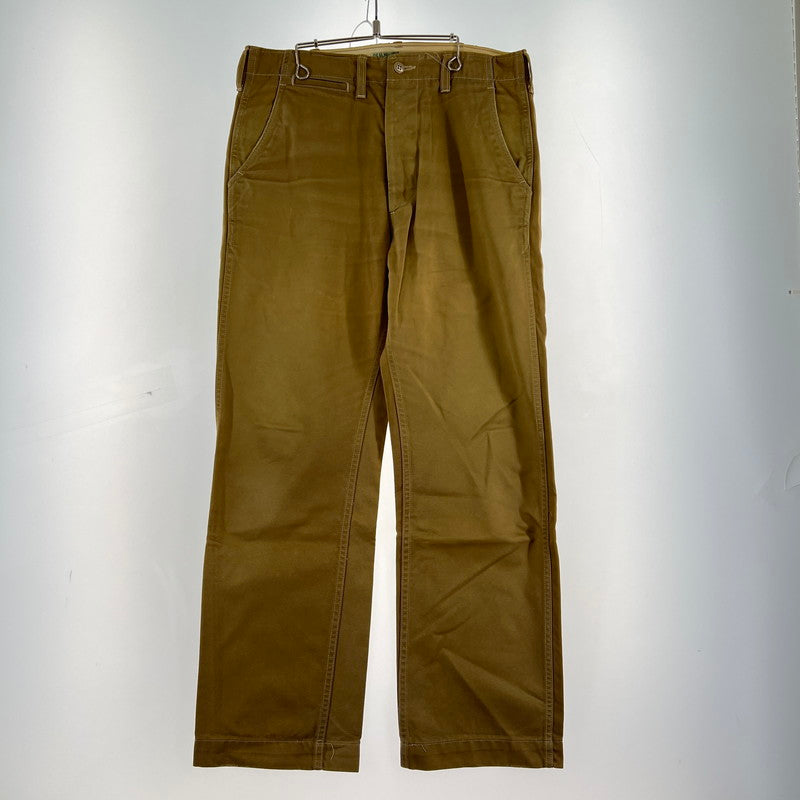 【中古品】【メンズ】 THE REAL MCCOY'S ザリアルマッコイズ WORK PANTS ワークパンツ ボタンフライ 156-260901-ny-03-fuzh サイズ：33×34 カラー：ベージュ 万代Net店