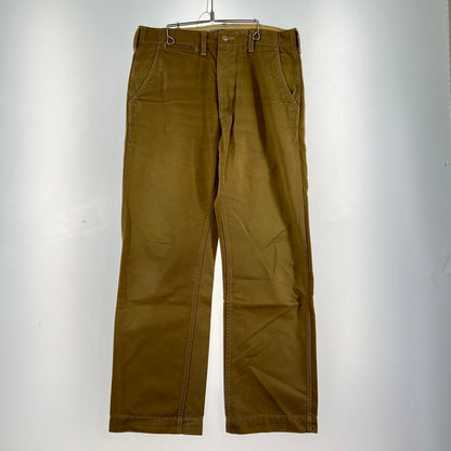 【中古品】【メンズ】 THE REAL MCCOY'S ザリアルマッコイズ WORK PANTS ワークパンツ ボタンフライ 156-260901-ny-03-fuzh サイズ：33×34 カラー：ベージュ 万代Net店