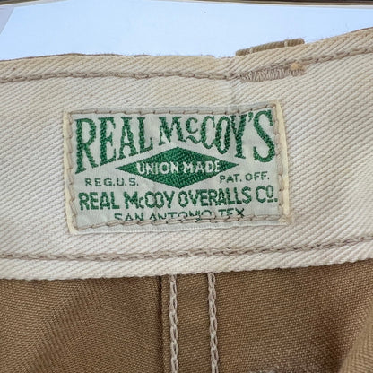 【中古品】【メンズ】 THE REAL MCCOY'S ザリアルマッコイズ WORK PANTS ワークパンツ ボタンフライ 156-260901-ny-03-fuzh サイズ：33×34 カラー：ベージュ 万代Net店