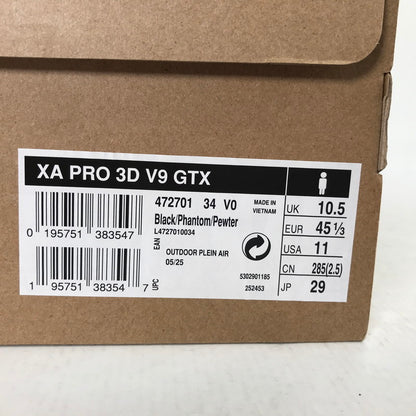 【中古品】【メンズ】 SALOMON サロモン 252453 XA PRO 3D V9 GORE-TEX ゴアテックス スニーカー シューズ 靴 162-260903-mh-14-fuzh サイズ：29cm カラー：ブラック 万代Net店