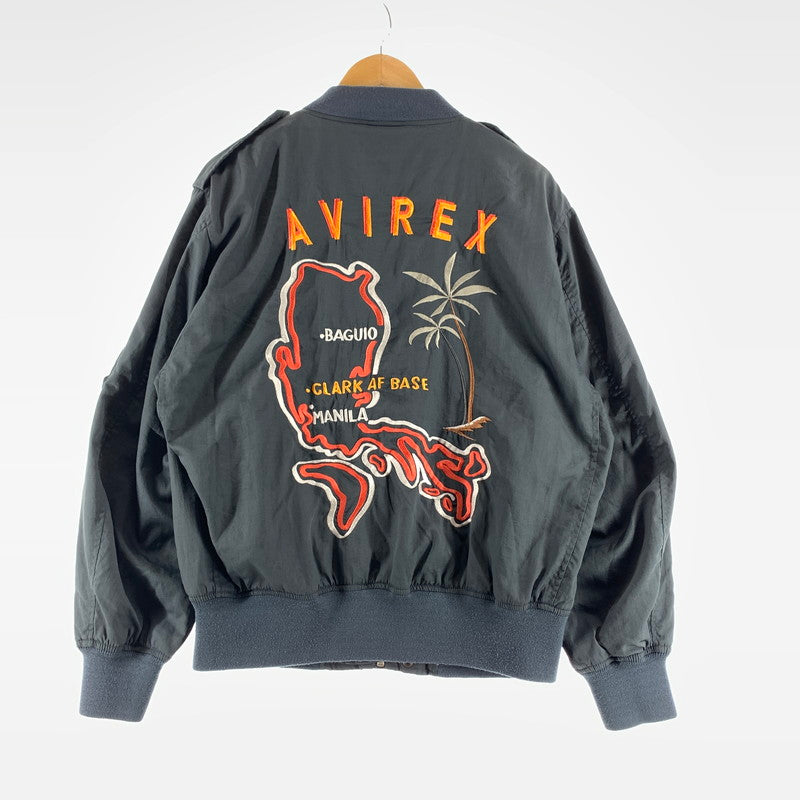 【中古品】【メンズ】 AVIREX アヴィレックス L-2B ブルゾンジャケット カラーGRAY SIZE:XL TIGER刺繍 145-260901-ky-16-fuzh 万代Net店