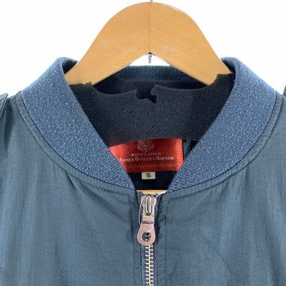 【中古品】【メンズ】 AVIREX アヴィレックス L-2B ブルゾンジャケット カラーGRAY SIZE:XL TIGER刺繍 145-260901-ky-16-fuzh 万代Net店