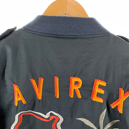 【中古品】【メンズ】 AVIREX アヴィレックス L-2B ブルゾンジャケット カラーGRAY SIZE:XL TIGER刺繍 145-260901-ky-16-fuzh 万代Net店