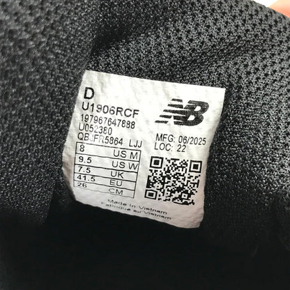 【中古品】【メンズ】 NEW BALANCE ニューバランス U1906RCF スニーカー シューズ 靴 162-260903-mh-16-fuzh サイズ：26cm カラー：ブラック 万代Net店