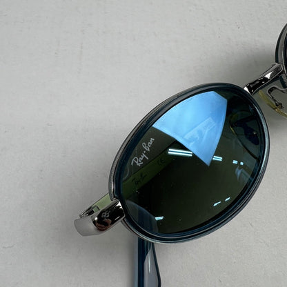 【中古品】【メンズ】 RAYBAN レイバン RB3123 オーバルサングラス BLUE/ケース付属 サングラス ※使用感あり・ケース傷みあり 203-260917-io-30-fuzh カラー：ブルー 万代Net店