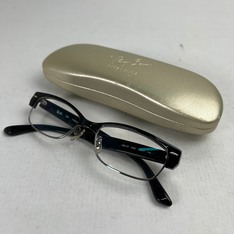 【中古品】【メンズ】 RAYBAN レイバン RB5157 アイウエア フレームBLACK ケース付属 サングラス 54口17 145 ※歪みあり・ケース傷みあり 203-260917-io-31-fuzh カラー：ブラック 万代Net店