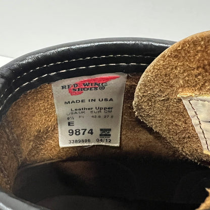 【中古品】【メンズ】 REDWING レッドウィング 9874 犬タグ IRISH SETTER BOOT "BLACK" 復刻 茶芯 アイリッシュセッター クローンダイク ブーツ 164-260916-ny-08-fuzh サイズ：27.5cm カラー：ブラック 万代Net店