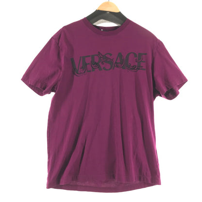 【中古品】【メンズ】 VERSACE ヴェルサーチ 1006974 1A04949 半袖Tシャツ PURPLE Mサイズ ※汚れ・使用感あり 141-260903-io-10-fuzh カラー：パープル 万代Net店