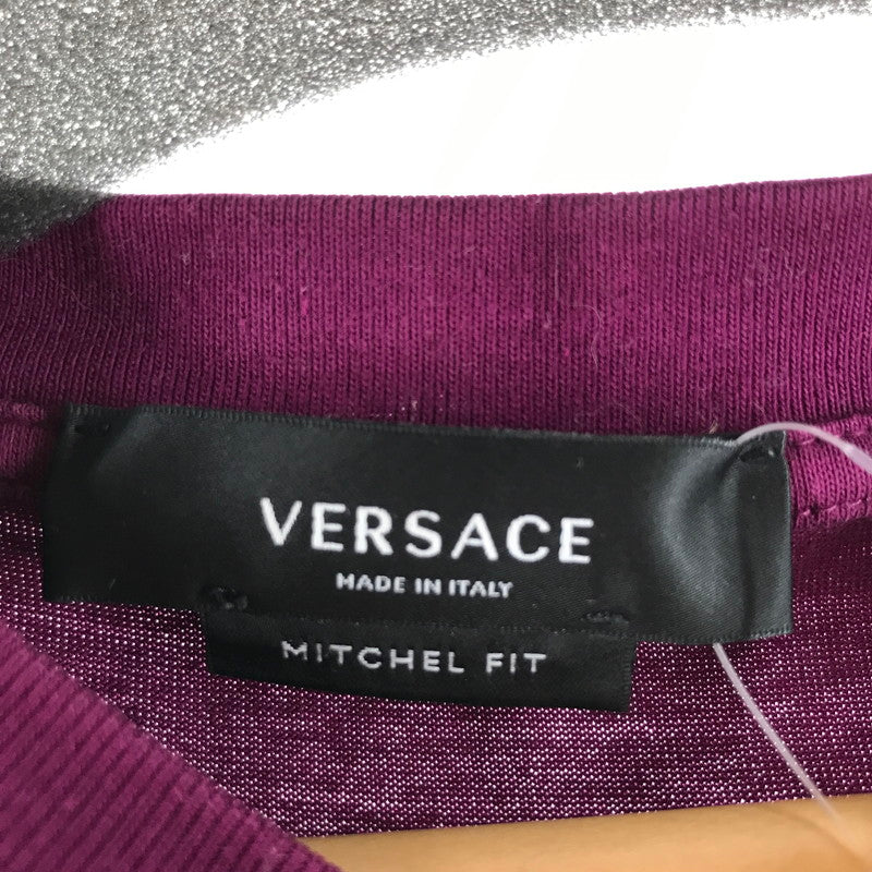 【中古品】【メンズ】 VERSACE ヴェルサーチ 1006974 1A04949 半袖Tシャツ PURPLE Mサイズ ※汚れ・使用感あり 141-260903-io-10-fuzh カラー：パープル 万代Net店