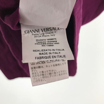 【中古品】【メンズ】 VERSACE ヴェルサーチ 1006974 1A04949 半袖Tシャツ PURPLE Mサイズ ※汚れ・使用感あり 141-260903-io-10-fuzh カラー：パープル 万代Net店