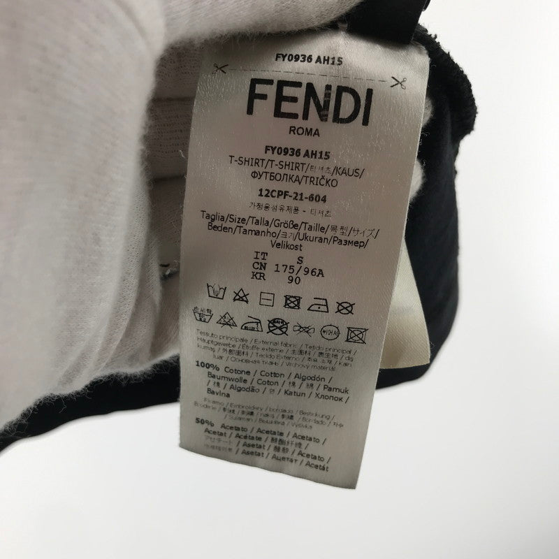 【中古品】【メンズ】 FENDI フェンディ×NOEL FIELDING コラボ S.S TEE BLACK Sサイズ ※使用感あり 141-260903-io-11-fuzh カラー：ブラック 万代Net店
