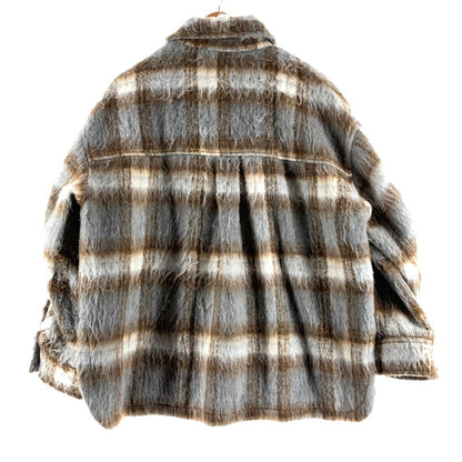 【中古品】【レディース】 CIAOPANIC TYPY チャオパニックティピー シャギーアソート柄オーバージャケット GRAY.BROWN/チェック/SIZE:ONE 169-260909-io-11-fuzh カラー：グレーブラウン 万代Net店