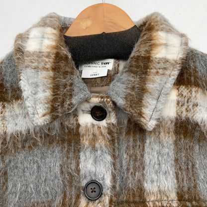 【中古品】【レディース】 CIAOPANIC TYPY チャオパニックティピー シャギーアソート柄オーバージャケット GRAY.BROWN/チェック/SIZE:ONE 169-260909-io-11-fuzh カラー：グレーブラウン 万代Net店