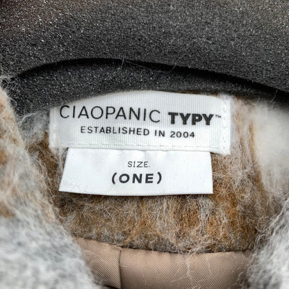 【中古品】【レディース】 CIAOPANIC TYPY チャオパニックティピー シャギーアソート柄オーバージャケット GRAY.BROWN/チェック/SIZE:ONE 169-260909-io-11-fuzh カラー：グレーブラウン 万代Net店
