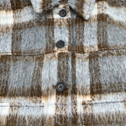 【中古品】【レディース】 CIAOPANIC TYPY チャオパニックティピー シャギーアソート柄オーバージャケット GRAY.BROWN/チェック/SIZE:ONE 169-260909-io-11-fuzh カラー：グレーブラウン 万代Net店