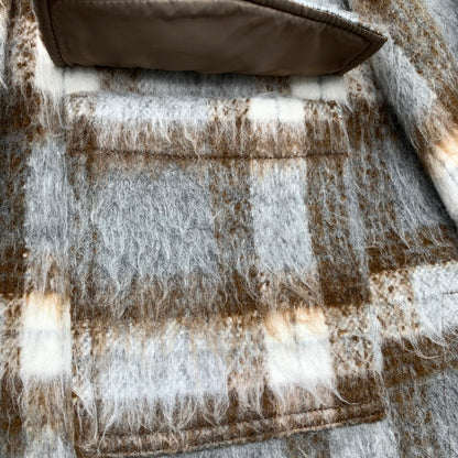 【中古品】【レディース】 CIAOPANIC TYPY チャオパニックティピー シャギーアソート柄オーバージャケット GRAY.BROWN/チェック/SIZE:ONE 169-260909-io-11-fuzh カラー：グレーブラウン 万代Net店