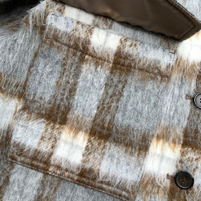 【中古品】【レディース】 CIAOPANIC TYPY チャオパニックティピー シャギーアソート柄オーバージャケット GRAY.BROWN/チェック/SIZE:ONE 169-260909-io-11-fuzh カラー：グレーブラウン 万代Net店