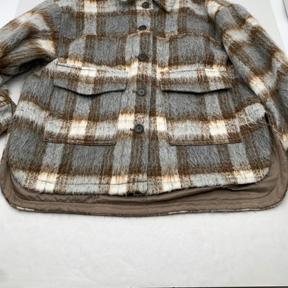 【中古品】【レディース】 CIAOPANIC TYPY チャオパニックティピー シャギーアソート柄オーバージャケット GRAY.BROWN/チェック/SIZE:ONE 169-260909-io-11-fuzh カラー：グレーブラウン 万代Net店