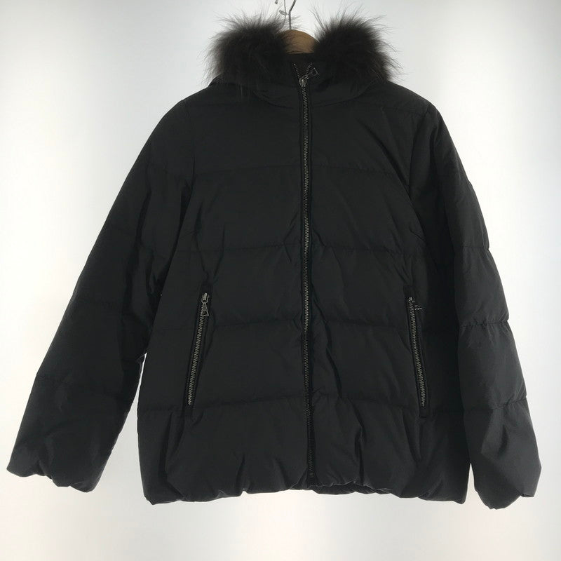 【中古品】【レディース】 NANO UNIVERSE ナノユニバース ダウン ジャケット 上着 アウター BLACK ファー付き ※汚れ・使用感あり 169-261018-io-03-fuzh サイズ：36 カラー：ブラック 万代Net店