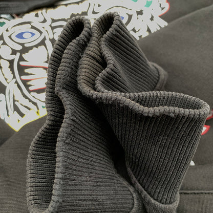 【中古品】【メンズ】 KENZO ケンゾー 刺繍 ロゴ パーカー 長袖 トップス 古着 140-260906-mh-03-fuzh サイズ：S カラー：ブラック 万代Net店