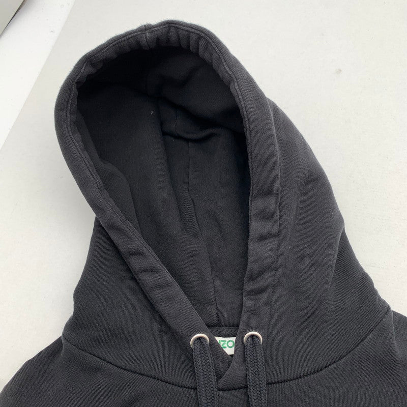 【中古品】【メンズ】 KENZO ケンゾー 刺繍 ロゴ パーカー 長袖 トップス 古着 140-260906-mh-03-fuzh サイズ：S カラー：ブラック 万代Net店