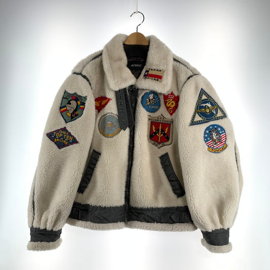 【中古品】【メンズ】 AVIREX アヴィレックス B-3 JACKET ボア ジャケット アウター コート 古着 144-260906-mh-02-fuzh サイズ：L カラー：ホワイト 万代Net店
