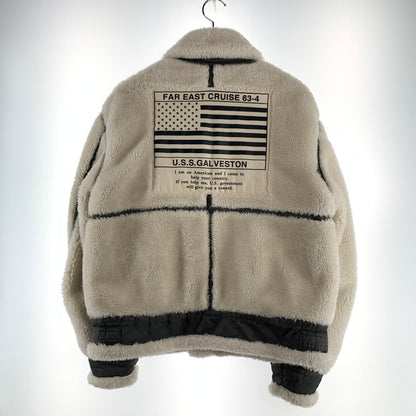 【中古品】【メンズ】 AVIREX アヴィレックス B-3 JACKET ボア ジャケット アウター コート 古着 144-260906-mh-02-fuzh サイズ：L カラー：ホワイト 万代Net店