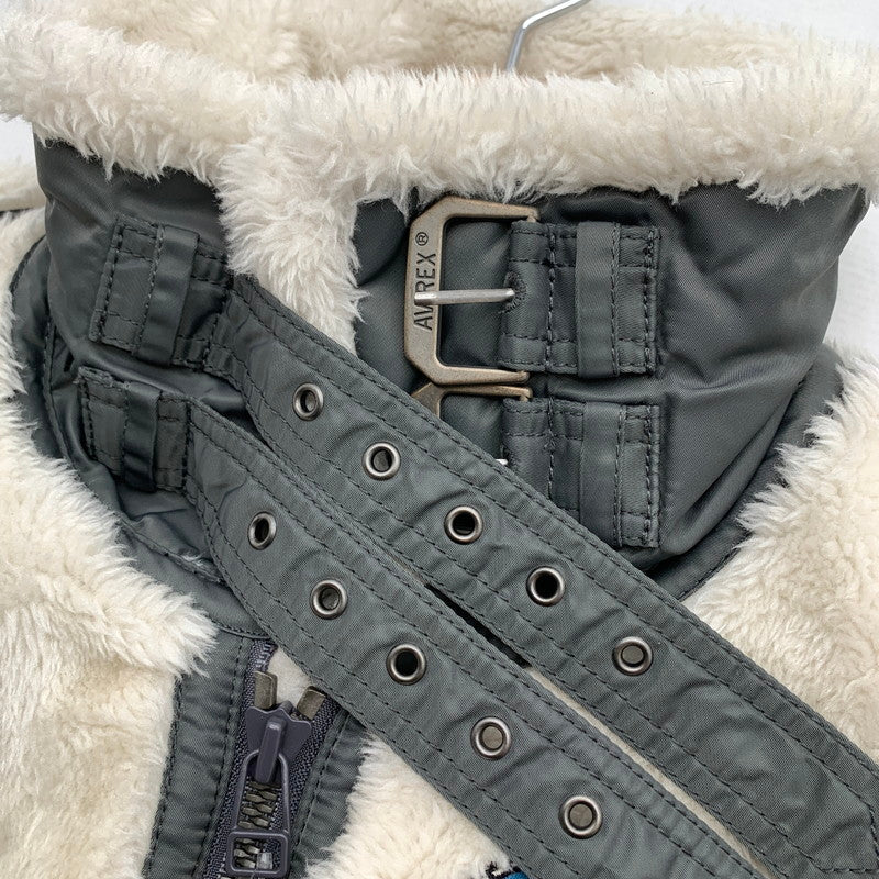【中古品】【メンズ】 AVIREX アヴィレックス B-3 JACKET ボア ジャケット アウター コート 古着 144-260906-mh-02-fuzh サイズ：L カラー：ホワイト 万代Net店