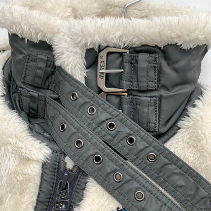 【中古品】【メンズ】 AVIREX アヴィレックス B-3 JACKET ボア ジャケット アウター コート 古着 144-260906-mh-02-fuzh サイズ：L カラー：ホワイト 万代Net店