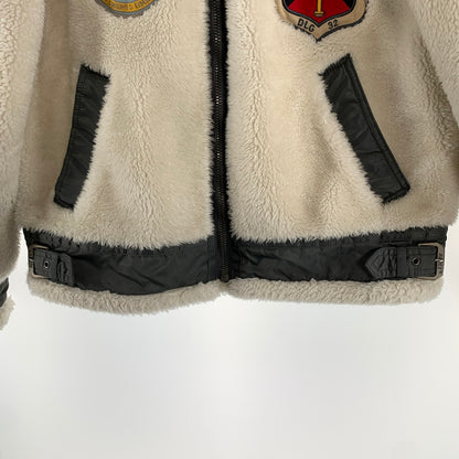 【中古品】【メンズ】 AVIREX アヴィレックス B-3 JACKET ボア ジャケット アウター コート 古着 144-260906-mh-02-fuzh サイズ：L カラー：ホワイト 万代Net店