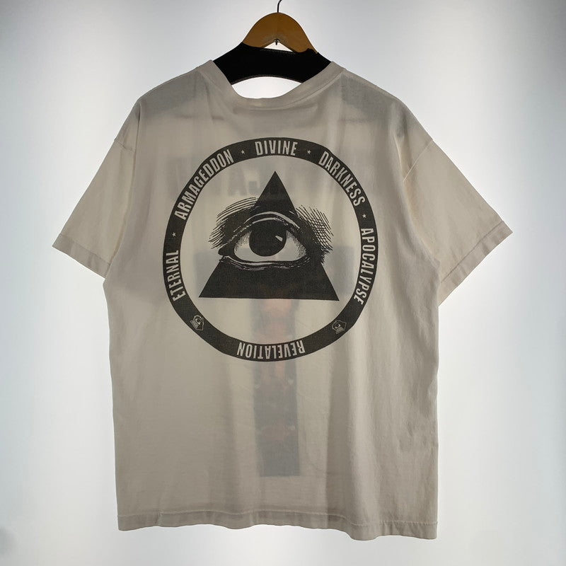 【中古品】【メンズ】 SAINT MICHAEL セントマイケル 河村康輔 SM-A23-0000-C18 COMPLICATED プリント Tシャツ 半袖 トップス 古着 142-260906-mh-06-fuzh サイズ：L カラー：ホワイト 万代Net店