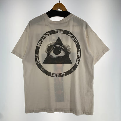 【中古品】【メンズ】 SAINT MICHAEL セントマイケル 河村康輔 SM-A23-0000-C18 COMPLICATED プリント Tシャツ 半袖 トップス 古着 142-260906-mh-06-fuzh サイズ：L カラー：ホワイト 万代Net店