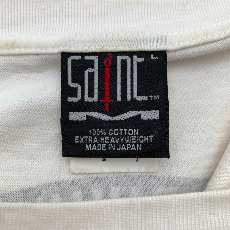 【中古品】【メンズ】 SAINT MICHAEL セントマイケル 河村康輔 SM-A23-0000-C18 COMPLICATED プリント Tシャツ 半袖 トップス 古着 142-260906-mh-06-fuzh サイズ：L カラー：ホワイト 万代Net店