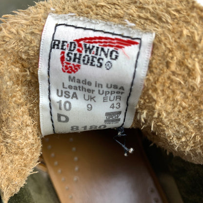 【中古品】【メンズ】 REDWING レッドウィング 8180 アイリッシュ セッター ブーツ シューズ KHAKI SIZE:10 グリーンセッター 靴 ※使用感あり 164-260905-io-27-fuzh 万代Net店