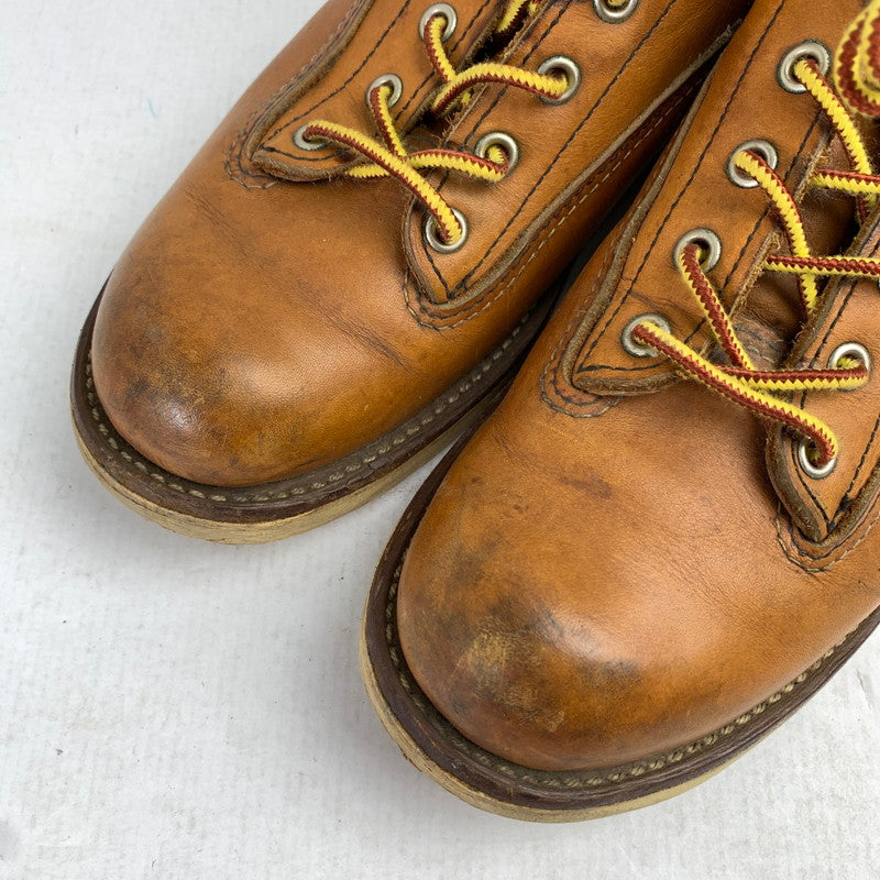 【中古品】【メンズ】 REDWING レッドウィング 2904 LINEMAN ブーツ シューズ YELLOW BROWN SIZE:8.5表記 ※ソール減り有・使用感あり 靴 164-260905-io-28-fuzh 万代Net店