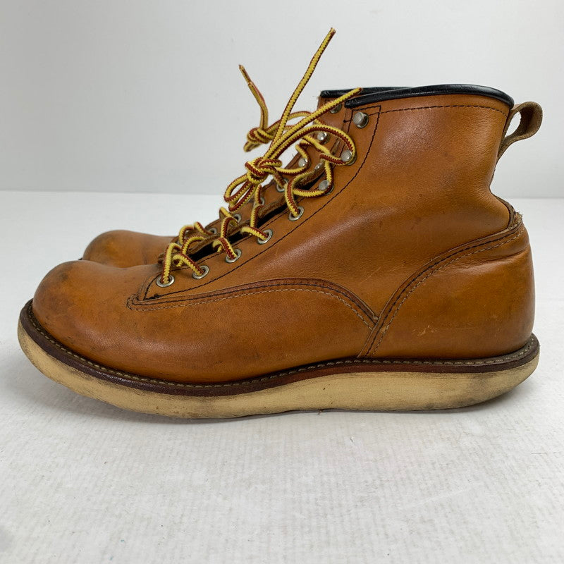 【中古品】【メンズ】 REDWING レッドウィング 2904 LINEMAN ブーツ シューズ YELLOW BROWN SIZE:8.5表記 ※ソール減り有・使用感あり 靴 164-260905-io-28-fuzh 万代Net店