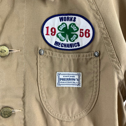 【中古品】【メンズ】 PHERROWS フェローズ P56J MECHANIC WORK JACKET メカニック ワークジャケット 145-261013-ny-17-fuzh サイズ：40 カラー：キャメル 万代Net店