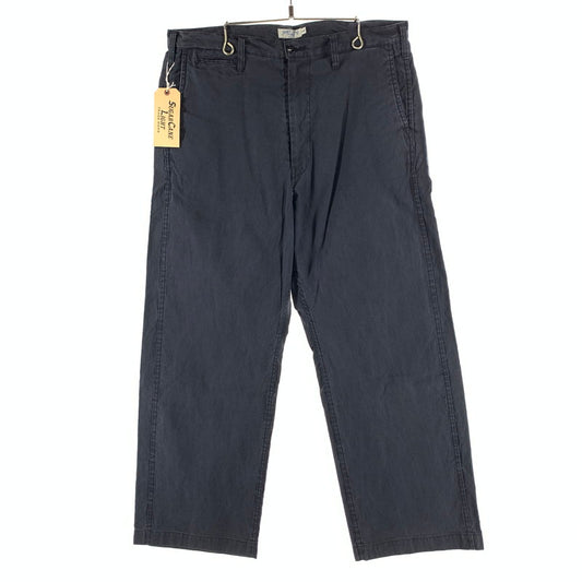 【中古品】【メンズ】 SUGAR CANE シュガーケーン COTTON WIDE WORK PANTS コットンワイド ワークパンツ 古着 156-261004-gm-08-fuzh サイズ：L カラー：ブラック 万代Net店