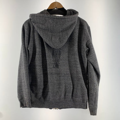【中古品】【メンズ】 WACKO MARIA ワコマリア ジップパーカー フーディー 杢GRAY/SIZE:L/バックプリント(マリア) ※ほつれ・色落ち・使用感有 140-260916-io-08-fuzh カラー：杢グレー 万代Net店