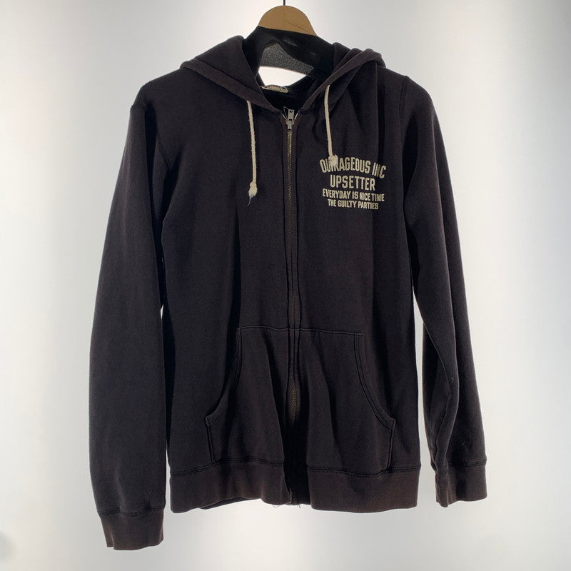 【中古品】【メンズ】 WACKO MARIA ワコマリア ジップパーカー フーディー BROWN/SIZE:L/バックプリント(マリア) ※変色・使用感有 140-260916-io-09-fuzh カラー：ブラウン 万代Net店