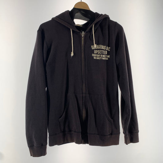 【中古品】【メンズ】 WACKO MARIA ワコマリア ジップパーカー フーディー BROWN/SIZE:L/バックプリント(マリア) ※変色・使用感有 140-260916-io-09-fuzh カラー：ブラウン 万代Net店
