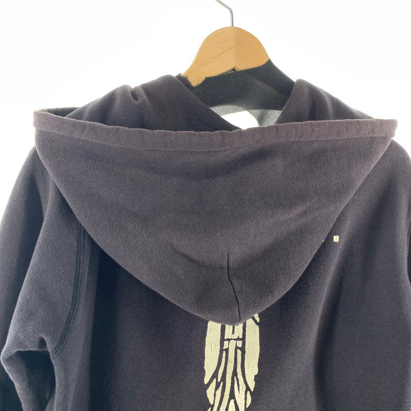 【中古品】【メンズ】 WACKO MARIA ワコマリア ジップパーカー フーディー BROWN/SIZE:L/バックプリント(マリア) ※変色・使用感有 140-260916-io-09-fuzh カラー：ブラウン 万代Net店